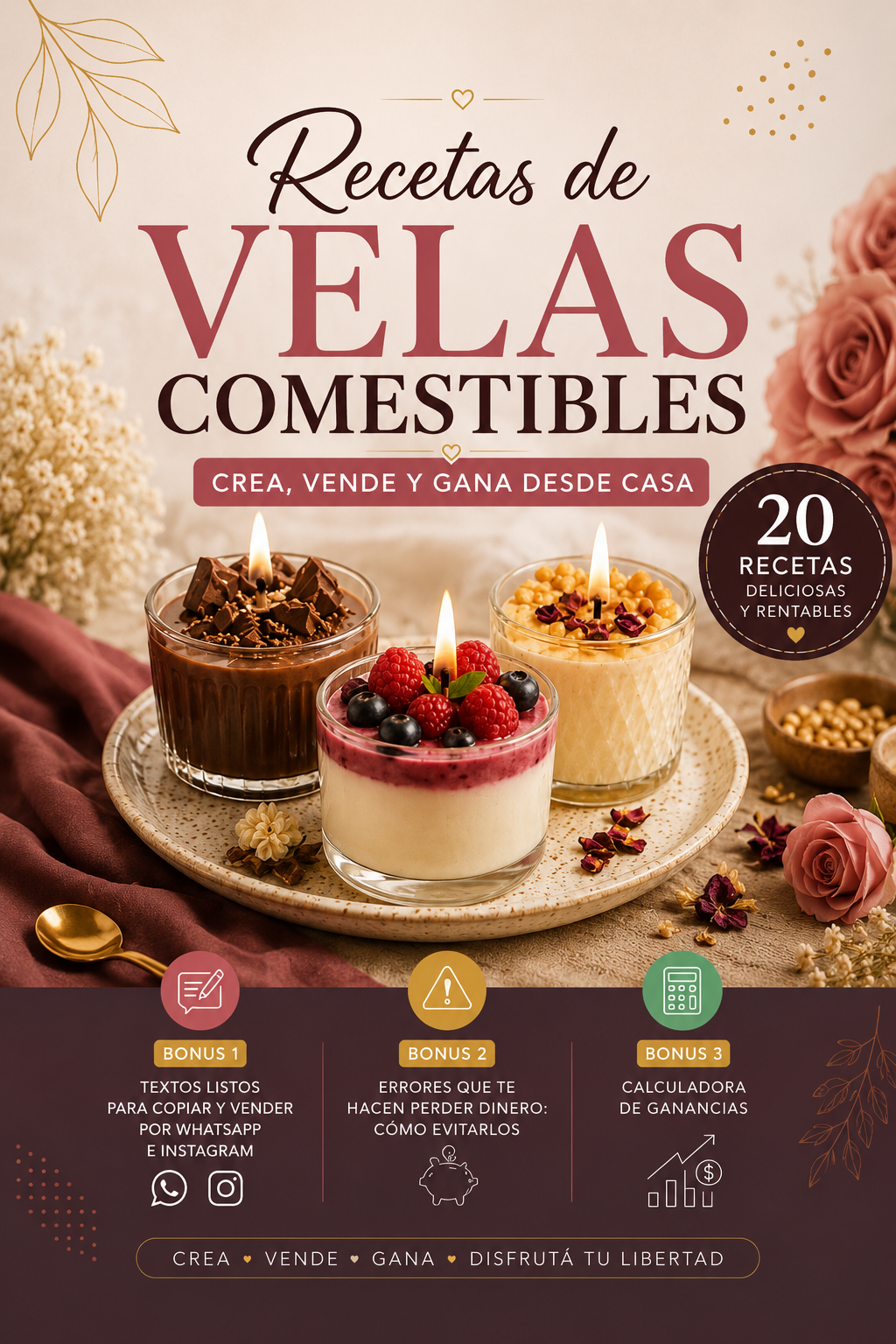 Recetas de velas comestibles: crea, vende y gana desde casa